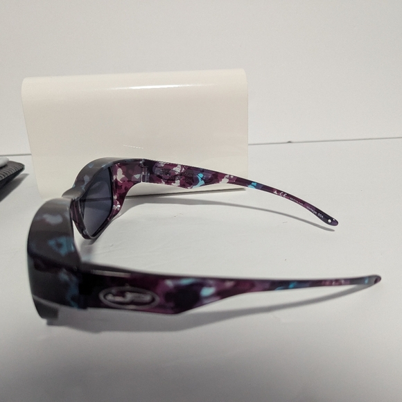 Jonathan Paul Polarized Fitovers Sunglasses Allure Turquoise Demi Grey. - Picture 7 of 11